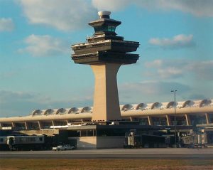 An image of the airport tower at Washington Airport