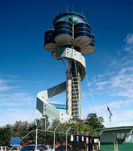 An image of the airport tower in Kingsford Smith Airport in Sydney Australia